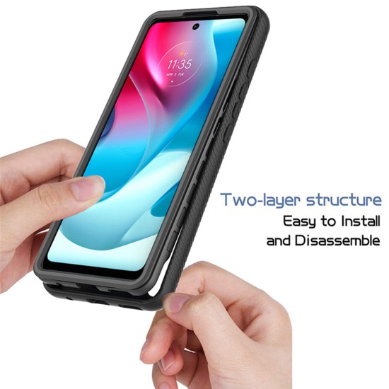 Husa pentru Motorola Moto G71 5G + Folie - Techsuit Defense360 Pro - Black