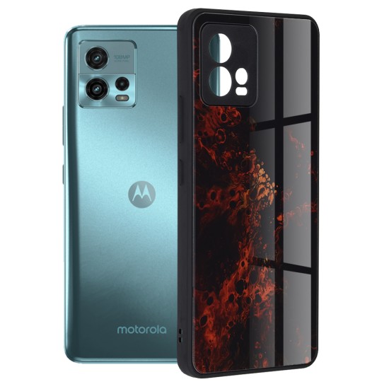 Husa pentru Motorola Moto G72 - Techsuit Glaze Series - Red Nebula