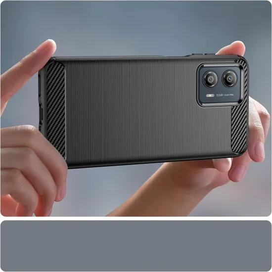 Husa pentru Motorola Moto G85 - Techsuit Carbon Silicone - Blue Husa pentru Motorola Moto G85 - Techsuit Carbon Silicone - Blue