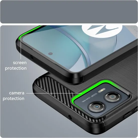 Husa pentru Motorola Moto G85 - Techsuit Carbon Silicone - Blue Husa pentru Motorola Moto G85 - Techsuit Carbon Silicone - Blue