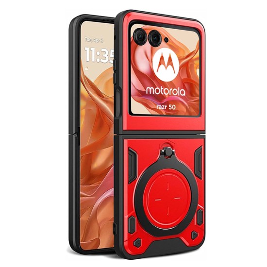 Husa pentru Motorola Razr 50 - Techsuit CamGuard Pro - Red