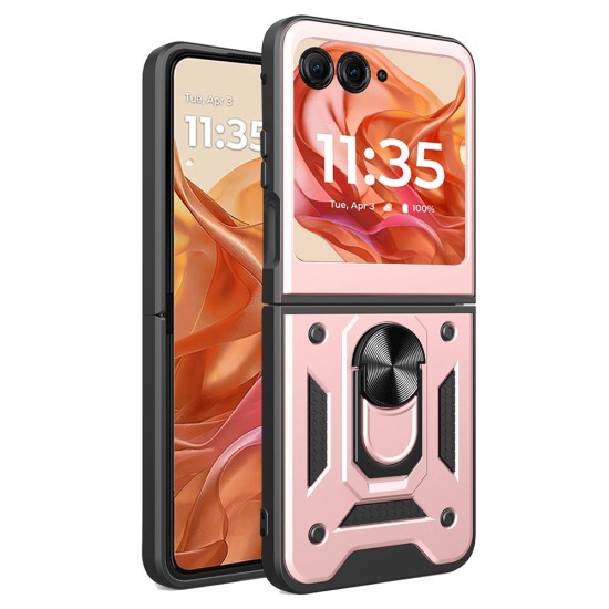 Husa pentru Motorola Razr 50 - Techsuit CamShield Series - Rose Gold