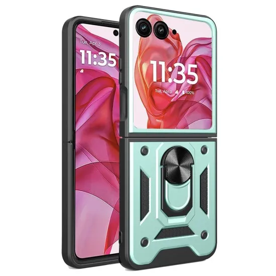 Husa pentru Motorola Razr 50 Ultra - Techsuit CamShield Series - Green Husa pentru Motorola Razr 50 Ultra - Techsuit CamShield Series - Green
