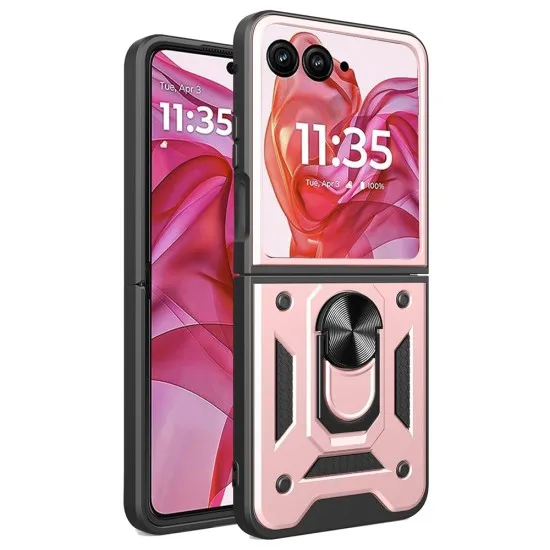 Husa pentru Motorola Razr 50 Ultra - Techsuit CamShield Series - Rose Gold Husa pentru Motorola Razr 50 Ultra - Techsuit CamShield Series - Rose Gold