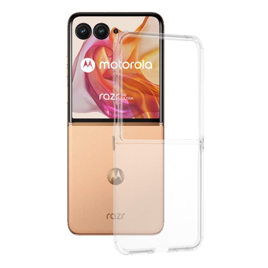 Husa pentru Motorola Razr 50 Ultra - Techsuit Clear Silicone - Transparent