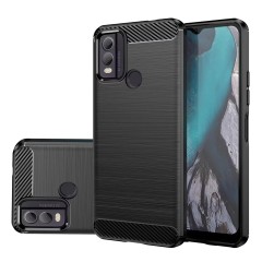 Husa pentru Nokia C22 - Techsuit Carbon Silicone - Black Husa pentru Nokia C22 - Techsuit Carbon Silicone - Black