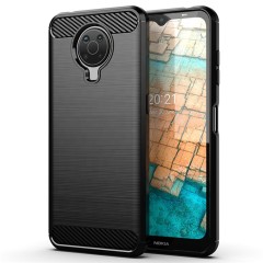 Husa pentru Nokia G10 - Techsuit Carbon Silicone - Black Husa pentru Nokia G10 - Techsuit Carbon Silicone - Black