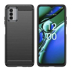 Husa pentru Nokia G42 - Techsuit Carbon Silicone - Black Husa pentru Nokia G42 - Techsuit Carbon Silicone - Black