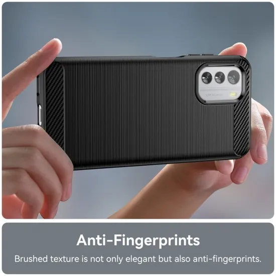 Husa pentru Nokia G42 - Techsuit Carbon Silicone - Black Husa pentru Nokia G42 - Techsuit Carbon Silicone - Black