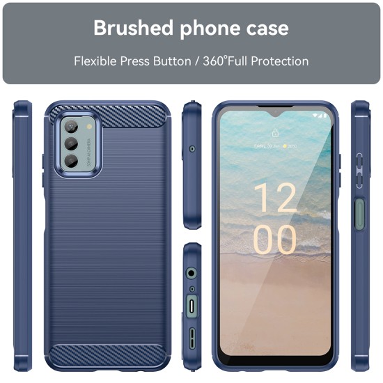 Husa pentru Nokia G42 - Techsuit Carbon Silicone - Blue