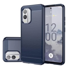 Husa pentru Nokia X30 - Techsuit Carbon Silicone - Blue Husa pentru Nokia X30 - Techsuit Carbon Silicone - Blue
