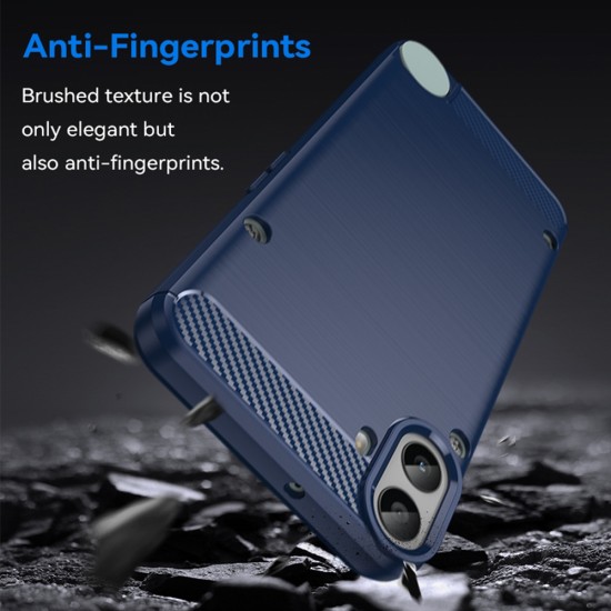 Husa pentru Nothing CMF Phone 1 - Techsuit Carbon Silicone - Blue