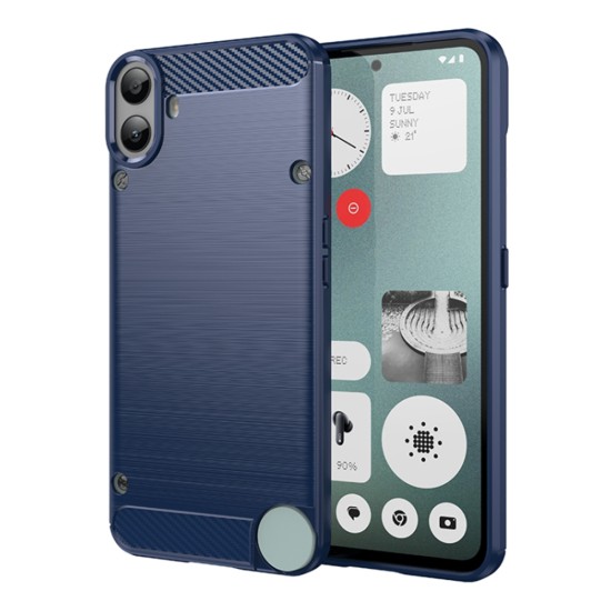 Husa pentru Nothing CMF Phone 1 - Techsuit Carbon Silicone - Blue