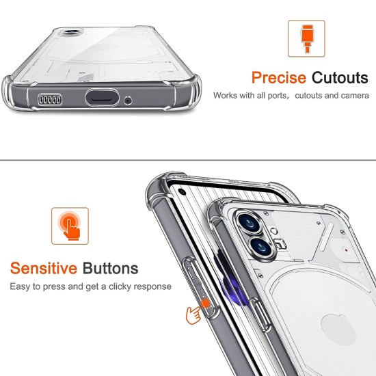 Husa pentru Nothing Phone (1) - Techsuit Shockproof Clear Silicone - Clear