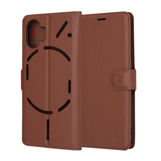 Husa pentru Nothing Phone (2) - Techsuit Leather Folio - Brown