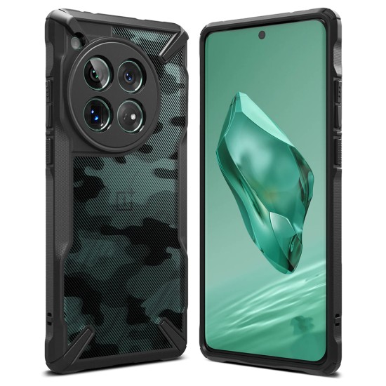 Husa pentru OnePlus 12 - Ringke Fusion X Design - Camo Black