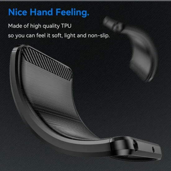 Husa pentru OnePlus 12 - Techsuit Carbon Silicone - Black Husa pentru OnePlus 12 - Techsuit Carbon Silicone - Black