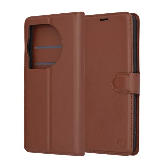 Husa pentru OnePlus 12 - Techsuit Leather Folio - Brown