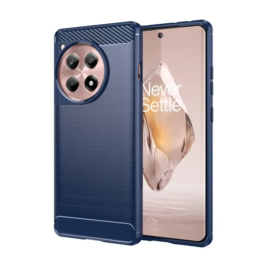 Husa pentru OnePlus 12R - Techsuit Carbon Silicone - Blue Husa pentru OnePlus 12R - Techsuit Carbon Silicone - Blue