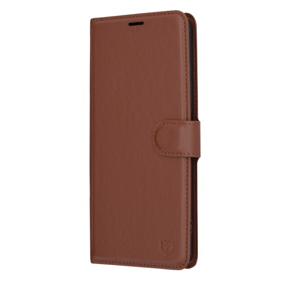 Husa pentru OnePlus 12R - Techsuit Leather Folio - Brown