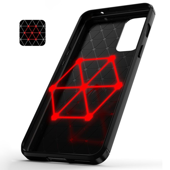 Husa pentru OnePlus Nord 2 5G - Techsuit Carbon Silicone - Black