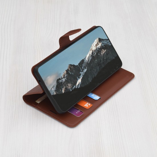 Husa pentru OnePlus Nord 4 - Techsuit Leather Folio - Brown