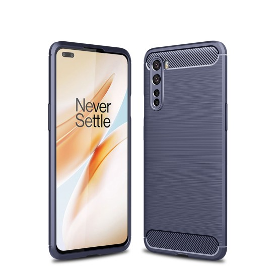 Husa pentru OnePlus Nord 5G - Techsuit Carbon Silicone - Blue