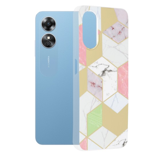 Husa pentru Oppo A17 - Techsuit Marble Series - Purple Hex