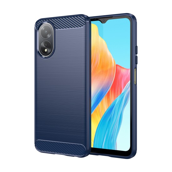 Husa pentru Oppo A38 / A18 - Techsuit Carbon Silicone - Blue