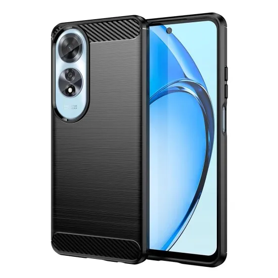 Husa pentru Oppo A60 - Techsuit Carbon Silicone - Black Husa pentru Oppo A60 - Techsuit Carbon Silicone - Black