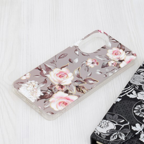 Husa pentru Oppo A78 4G - Techsuit Marble Series - Bloom of Ruth Gray