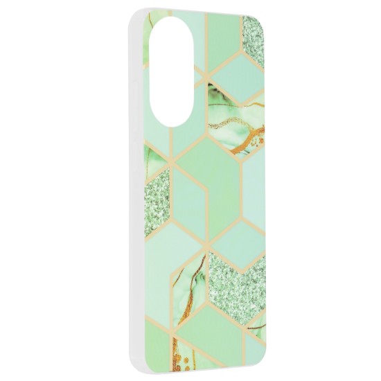 Husa pentru Oppo A78 4G - Techsuit Marble Series - Green Hex