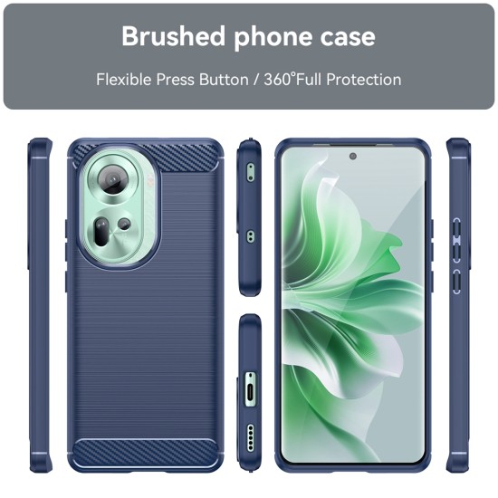 Husa pentru Oppo Reno11 - Techsuit Carbon Silicone - Blue