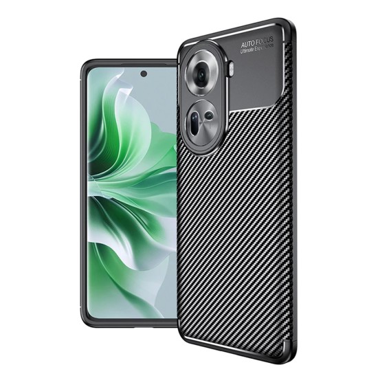 Husa pentru Oppo Reno11 - Techsuit CarbonFiber - Black