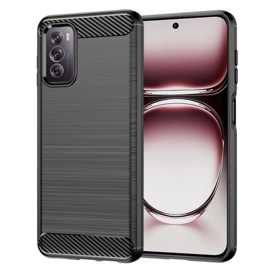 Husa pentru Oppo Reno12 Pro - Techsuit Carbon Silicone - Black