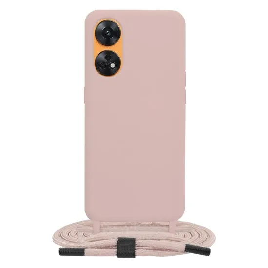 Husa pentru Oppo Reno8 T - Techsuit Crossbody Lanyard - Pink