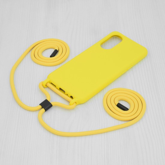 Husa pentru Oppo Reno8 T - Techsuit Crossbody Lanyard - Yellow