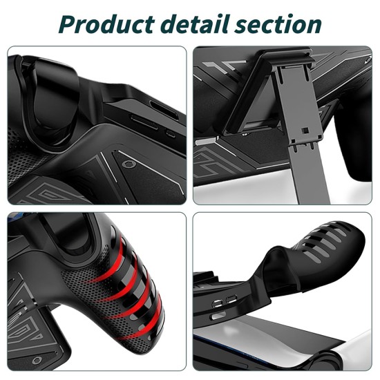 Husa pentru PlayStation Portal Remote Player - Techsuit Rugged Silicone Kickstand Case - X Design