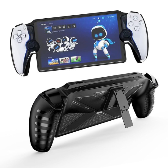 Husa pentru PlayStation Portal Remote Player - Techsuit Rugged Silicone Kickstand Case - X Design