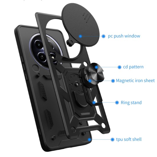 Husa pentru Realme 12+ - Techsuit CamShield Series - Black Husa pentru Realme 12+ - Techsuit CamShield Series - Black