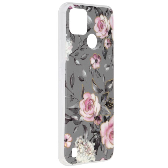 Husa pentru Realme C21Y / C25Y - Techsuit Marble Series - Bloom of Ruth Gray