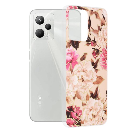 Husa pentru Realme C35 / Narzo 50A Prime - Techsuit Marble Series - Mary Berry Nude