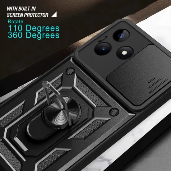 Husa pentru Realme C51 / Note 50 - Techsuit CamShield Series - Black Husa pentru Realme C51 / Note 50 - Techsuit CamShield Series - Black