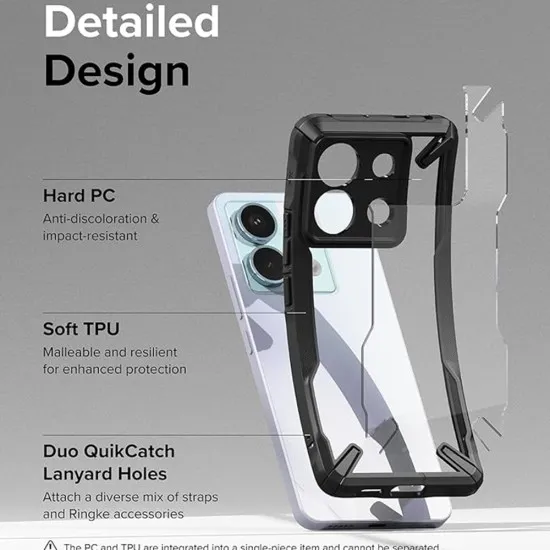 Husa pentru Redmi Note 13 Pro 5G / Poco X6 - Ringke Fusion X - Black Husa pentru Redmi Note 13 Pro 5G / Poco X6 - Ringke Fusion X - Black