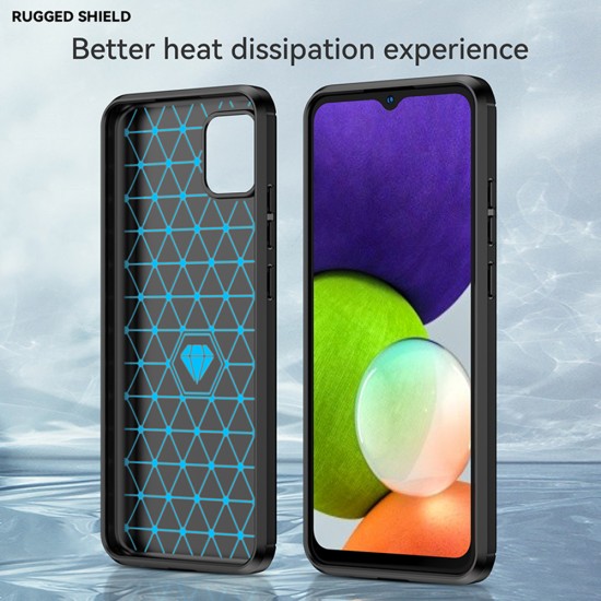 Husa pentru Samsung Galaxy A04e / M04 - Techsuit Carbon Silicone - Black