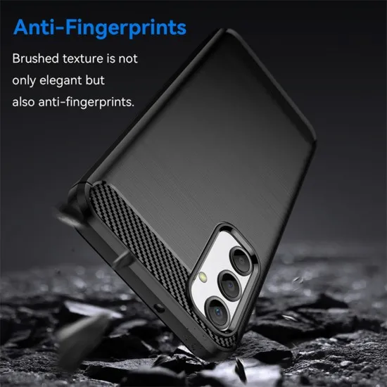 Husa pentru Samsung Galaxy A05s - Techsuit Carbon Silicone - Black Husa pentru Samsung Galaxy A05s - Techsuit Carbon Silicone - Black