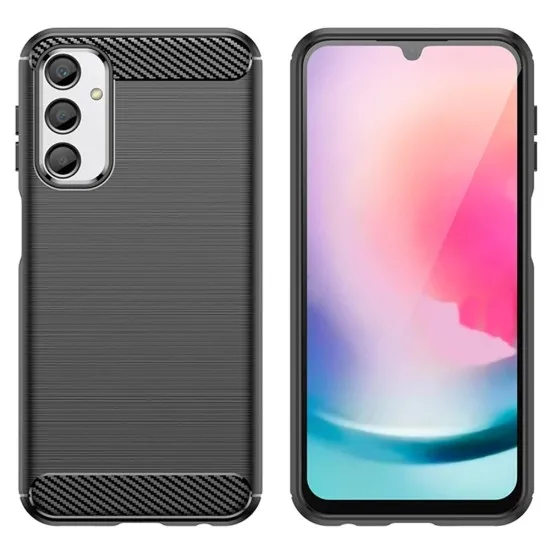 Husa pentru Samsung Galaxy A05s - Techsuit Carbon Silicone - Black Husa pentru Samsung Galaxy A05s - Techsuit Carbon Silicone - Black