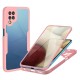 Husa pentru Samsung Galaxy A12 + Folie - Techsuit ColorVerse 360 Series - Pink