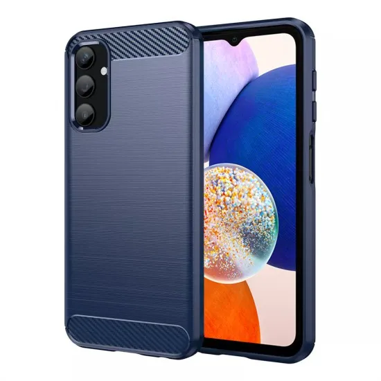 Husa pentru Samsung Galaxy A14 4G / A14 5G - Techsuit Carbon Silicone - Blue Husa pentru Samsung Galaxy A14 4G / A14 5G - Techsuit Carbon Silicone - Blue