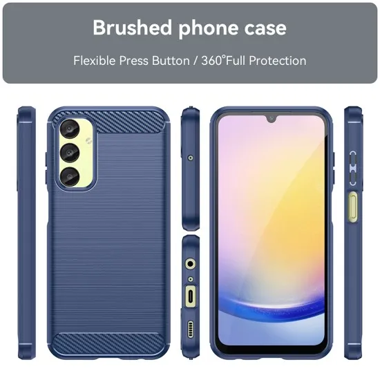 Husa pentru Samsung Galaxy A14 4G / A14 5G - Techsuit Carbon Silicone - Blue Husa pentru Samsung Galaxy A14 4G / A14 5G - Techsuit Carbon Silicone - Blue